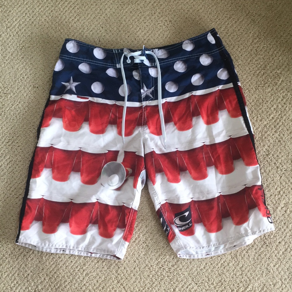 Men’s O’Neill USA Beer Pong Swim Trunks